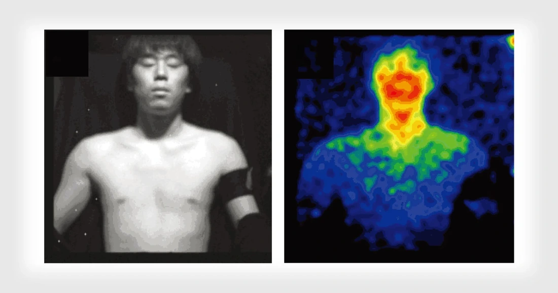Humans glow in visible light